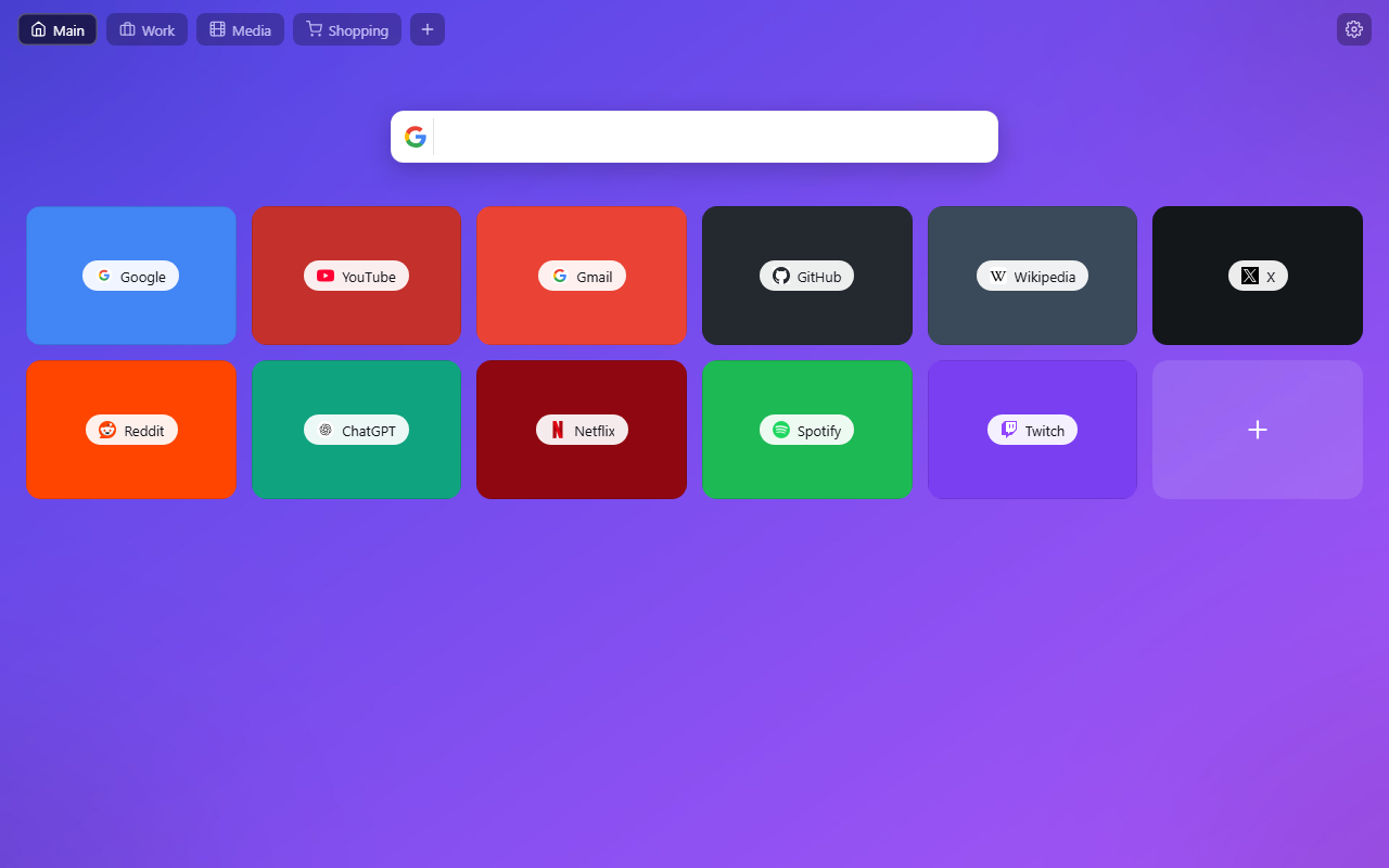 NovaDial new tab